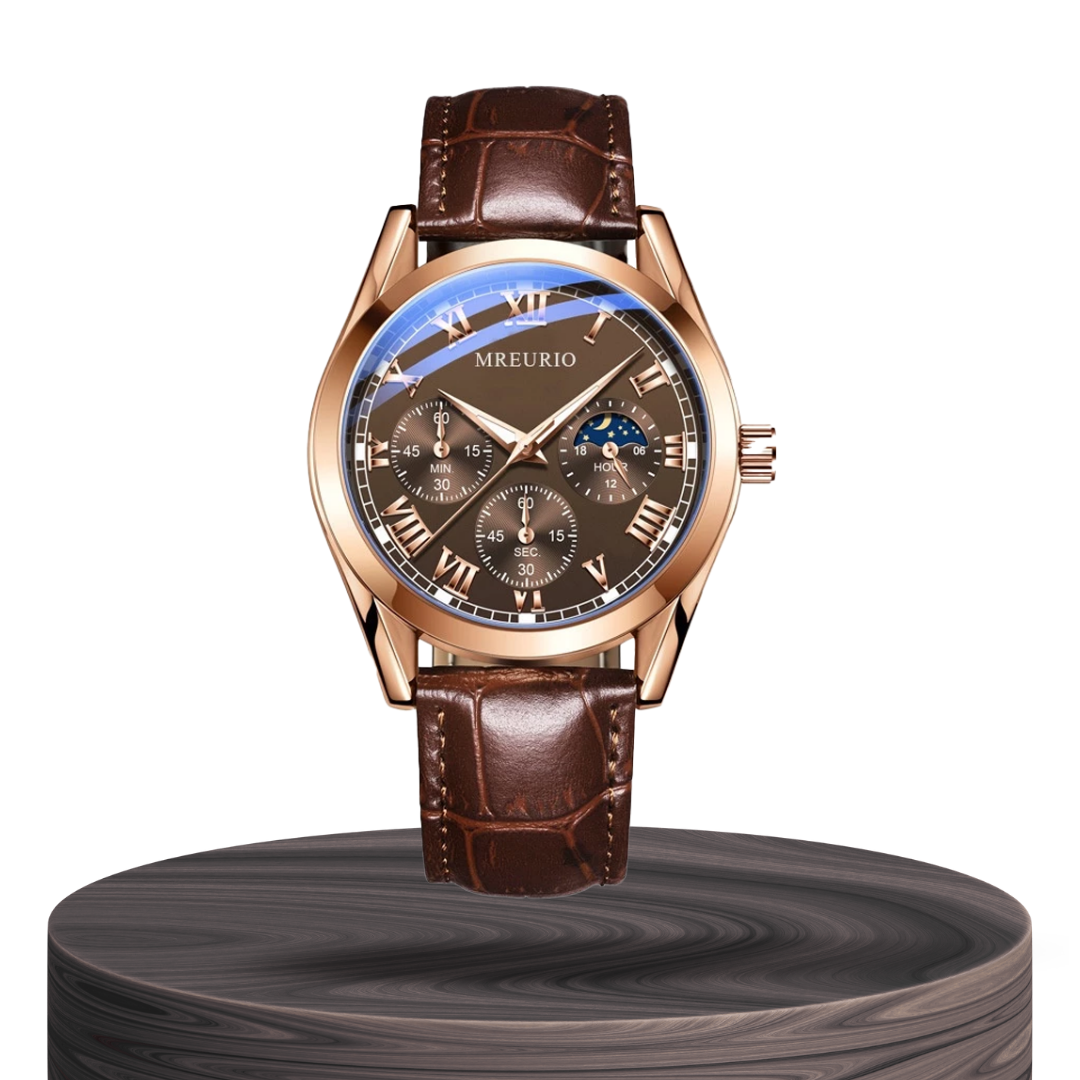 סטיבן | כרונוגרף אלגנטי עם תצוגת מופעי ירח | 42 מ"מ